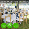 Large White Tablecloth Round Table Cover for Buffet Table Parties Holiday Dinner