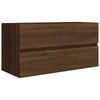 ARKEM Sink Cabinet Brown Oak 90x38.5x45 Engineered Wood,Vanity Unit with B3O0
