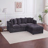 Modern L-Shaped Corner Sofa 3 Seater Armchair Couch With Storage Chaise 6 Pillow