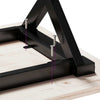 Dining Table X-Frame 160x80x75 Solid Wood Pine and Cast I8P3