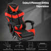 Massage Gaming Chair Leather Racing Office Executive Recliner with Leg Rest Red
