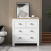 Chest of Drawers Wood 5 Drawers Cabinet Storage Organiser Unit for Bedroom White