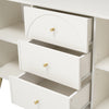 Cabinet Chest of Drawers with Adjustable Shelf Home Storage Cupboard White