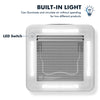 500x500mm Caravan Skylight Motorhome Roof Opening RV Camper Roof Vent W/ Light