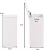 Large Wooden Laundry Bin Storage Basket White Storage Cupboard w/ Lid