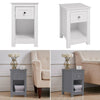 Small Side End Table Slim Wooden Sofa Night Stand Drawer Storage Cabinet Bedroom