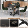Modern Dining Table 100 cm Round Kitchen Table-Black