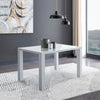 Modern Rectangular Dining Table White High Gloss MDF Wood Kitchen 120x80x75cm