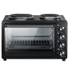 36L Mini Oven Hob Cooker Grill With Electric Hob Double Hotplate Tabletop Vuhued