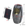 58.5cm Tall Barrel Shape Solar Power Garden Outdoor LED Water Feature Fountain