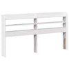 Bed Frame with Headboard White 160x200 Solid Wood Pine K7W5