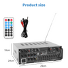 2000W Digital Power Amplifier Bluetooth Stereo HiFi Audio 2CH USB SD FM Car Home