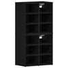 Shoe Cabinets 2 pcs Black Oak 52.5x30x50 cm