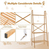 4-Tier Ladder Shelf Bamboo Bookshelf Bookcase Storage Organizer Plant Stand