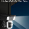 Solar Triple-Lens Linkage Camera 10X Zoom WiFi Security Cameras Surveillance