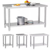 Stainless Steel Work Table Commercial Catering Bench 2-6 FT with / no Backsplash