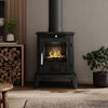 Fireplace Cast Iron Heater Home Log Burning Flame Effect Living Room Stove 5000W