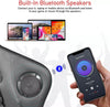Gaming Chair with Bluetooth Speakers RGB LED Lights & Reclining Footrest Black