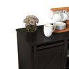 Sliding Barn Door Buffet Sideboard Storage Cabinet Home Bar Living Room Cabinet