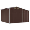 ShCuShan Metal Garden Shed, Galvanized Storage House,Garden Shed Brown V4W5