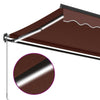 Manual Retractable Awning with Brown 350x250 W4B4