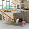 2/3/4/5/6 FT Stainless Steel Table Commercial Catering Work Prep Kitchen Bench