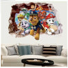 3D Paw Patrol Hole In Wall Stickers Art Decals Kids Nursery Room Decor