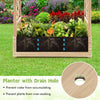 Indoor Outdoor Wood Planter with Arch Trellis & Hanging Roof-Natural