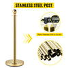 4PCS Barrier Posts Crowd Control Stanchion 2 Velvet Ropes Bank Queue