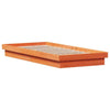 BaraSh Bed Frame Wax Brown 90x190 Solid Wood Pine,Platform Bed Frame,For E8I3