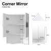Corner Bathroom Mirror Cabinet With Storage Wall Mounting For Bathroom Modern