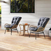 PE Rattan Garden Chair Outdoor Armchair Wicker Lounge Chairs-Grey
