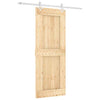 Sliding Door with Hardware Set 80x210 Solid Wood Pine R0Y9
