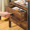 Bedside Table with Drawer Side Table End Table Nightstand Industrial