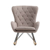 High Back Fabric Upholstered Rocking Chair Armchair Nursing Relaxing Rocker Sofa