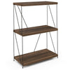 3-Tier Multipurpose Display Rack Industrial Bookshelf Home Storage Shelving Unit
