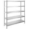 Stainless Steel Shelving Adjustable Storage Shelf 5-Tier Storage Rack