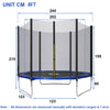 Outdoor Trampoline with Safety Net Enclosure Spring Cover Padding Ladder 8ft