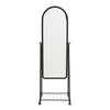 Cheval Mirror Floor Standing Arched Full Length Makeup Bedroom with Shelf