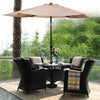 2.7 M Outdoor Patio Umbrella Garden Parasol with Crank Handle &Tilt Adjustment