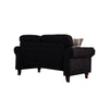 2, 3 Seater Black Linen Fabric Couch Sofa Armchair with 2 Pillows Living Room