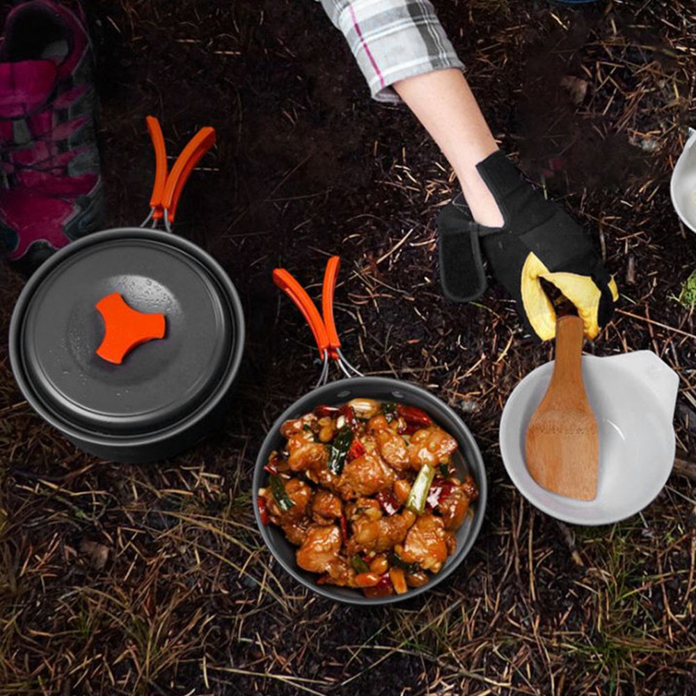 Portable Cook Set Camping Cookware Kit Outdoor Picnic Hiking Cooking Equipment
