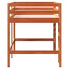 ' Loft Bed with Ladder Wax Brown 80x200 Solid Wood Pine Q6C9