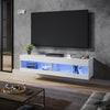 130cm Wall Mounted TV Unit Cabinet Floating TV Stand High Gloss With LED Lights