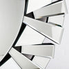 Round Wall Mirror Bevelled Decorative 3D Mirrored Glass Sunburst Vanity Mirror