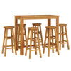7 Piece Garden Dining Set Solid Wood Acacia L4C3