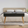 Rib Corduroy Fabric Hallway Shoe Bench Chair Bedroom Window Seat Bed End Stool