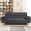 Modern Velvet Sofa Bed 3 Seater Click Clack Sofa Settee Recliner Couch Wooden