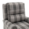Occasional Tartan Fabric Recliner Armchair Sleeper Chair Single Sofa W/ Footrest