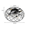 Modern Industrial 17"Ceiling Fan Light LED Chandelier Lamp 3 Speed with Remote